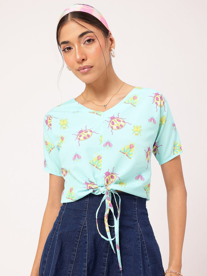 DressBerry Free Spirit Tie-Up Crop Top