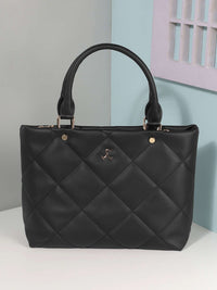 Mochi Women Solid Structured Handheld Bag with Quilted