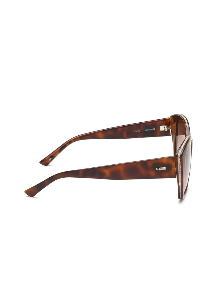 Idee wanita cermin mata hitam cateye dengan lensa terlindung UV