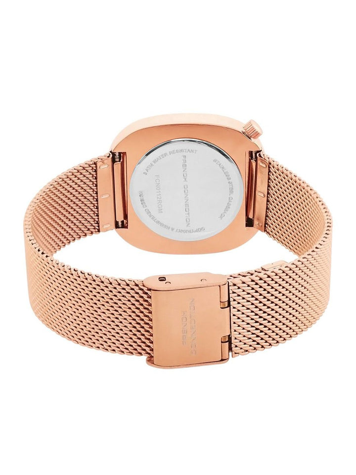 French Connection Women Dial & Stainless Steel Bracelet Style Straps Analogue Watch FCN0112RGM