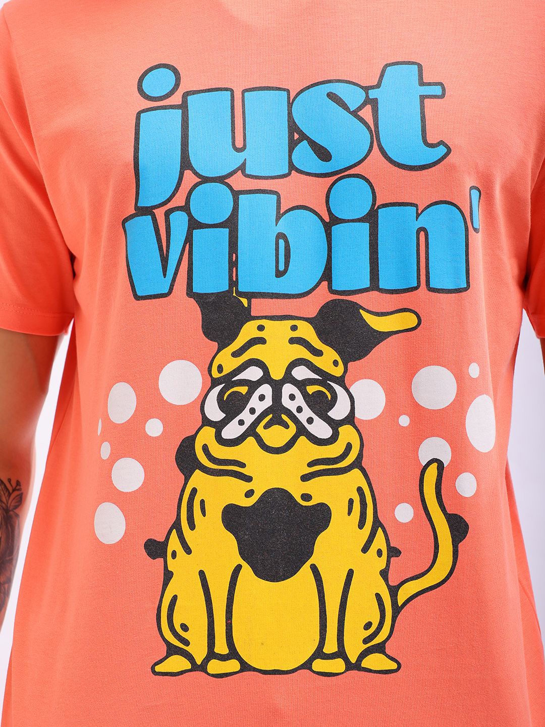 The Indian Garage Co Men Typography Printed Round Neck Slim Fit T-shirt