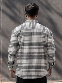 Powerlook India Slim Checked Drop-Shoulder Sleeves Oversized Casual Shirt