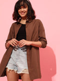 STREET 9 Pure Cotton Spread Collar Boxy Fit Casual Shirt