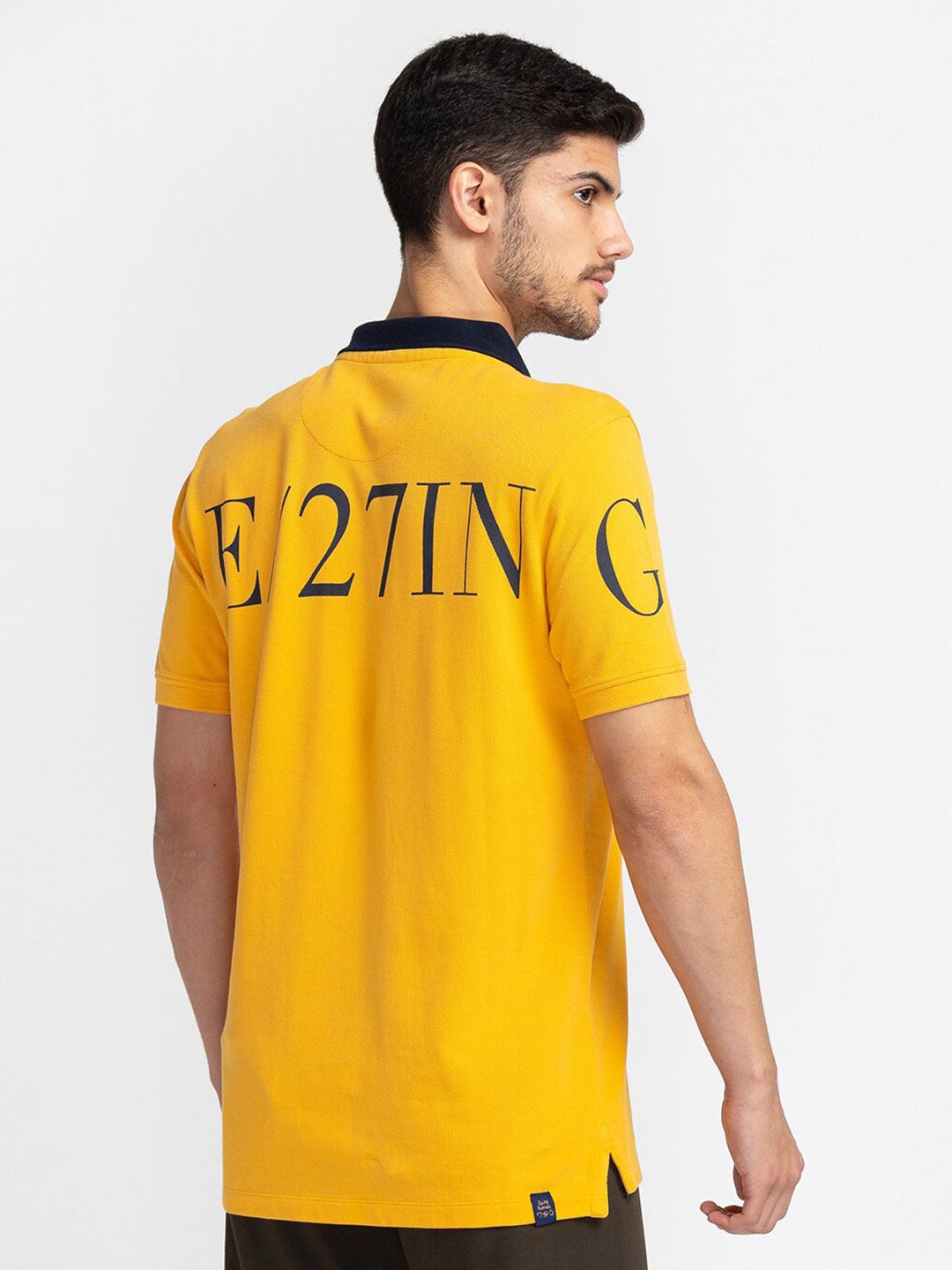 Being Human Typography Printed Polo Collar T-shirt