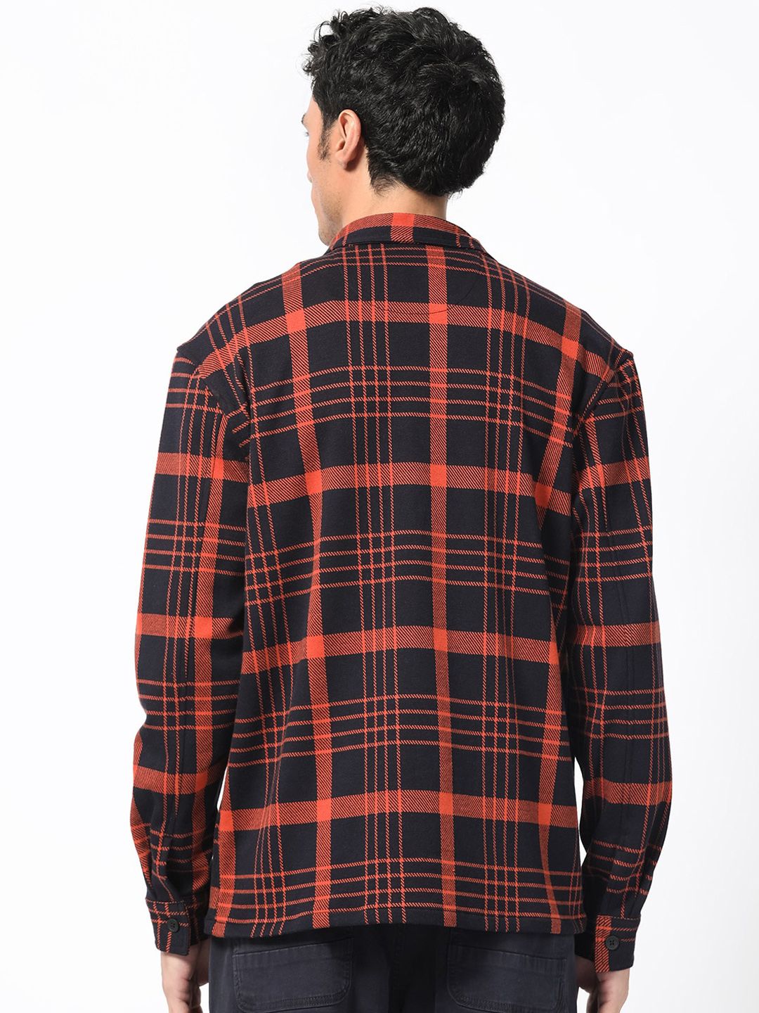 RARE RABBIT Men Vega Checked Cotton Tailored Shacket