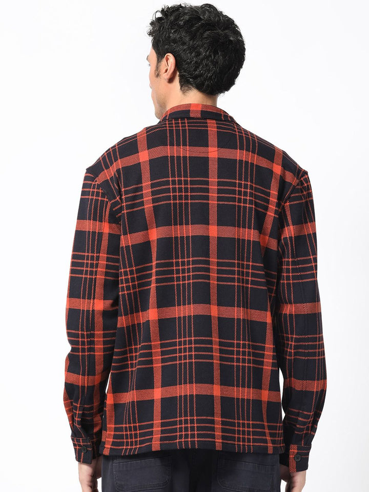 RARE RABBIT Men Vega Checked Cotton Tailored Shacket