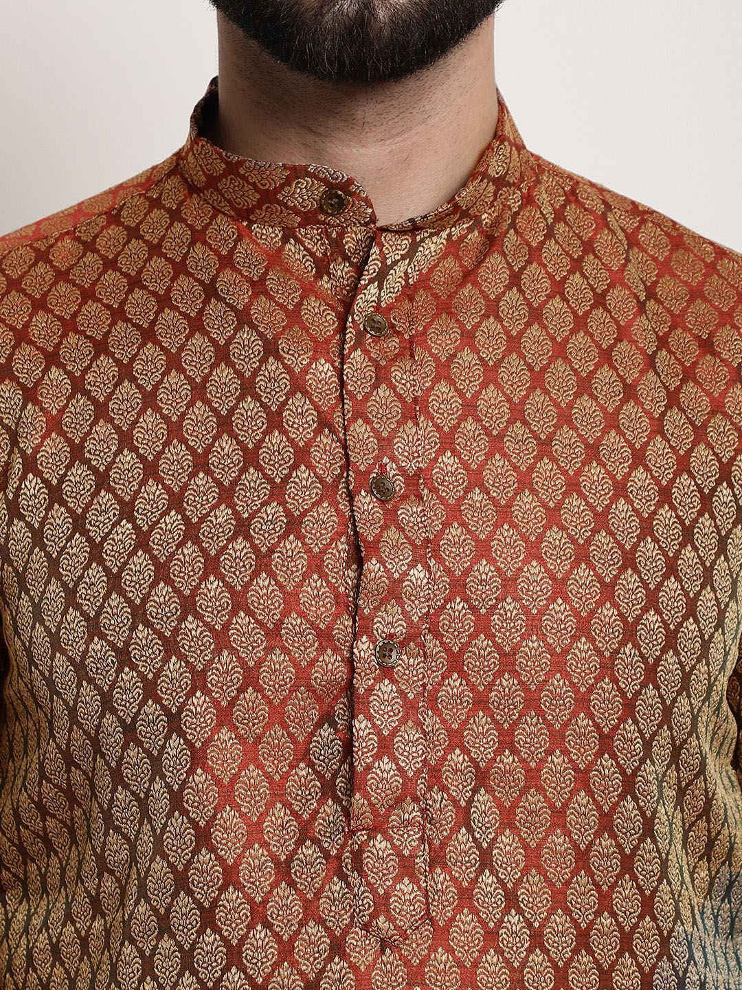 SOJANYA  Ethnic Motifs Woven Deisgn Regular Kurta With Churidar