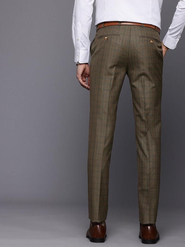 Raymond Men Checked Slim Fit Formal Trousers