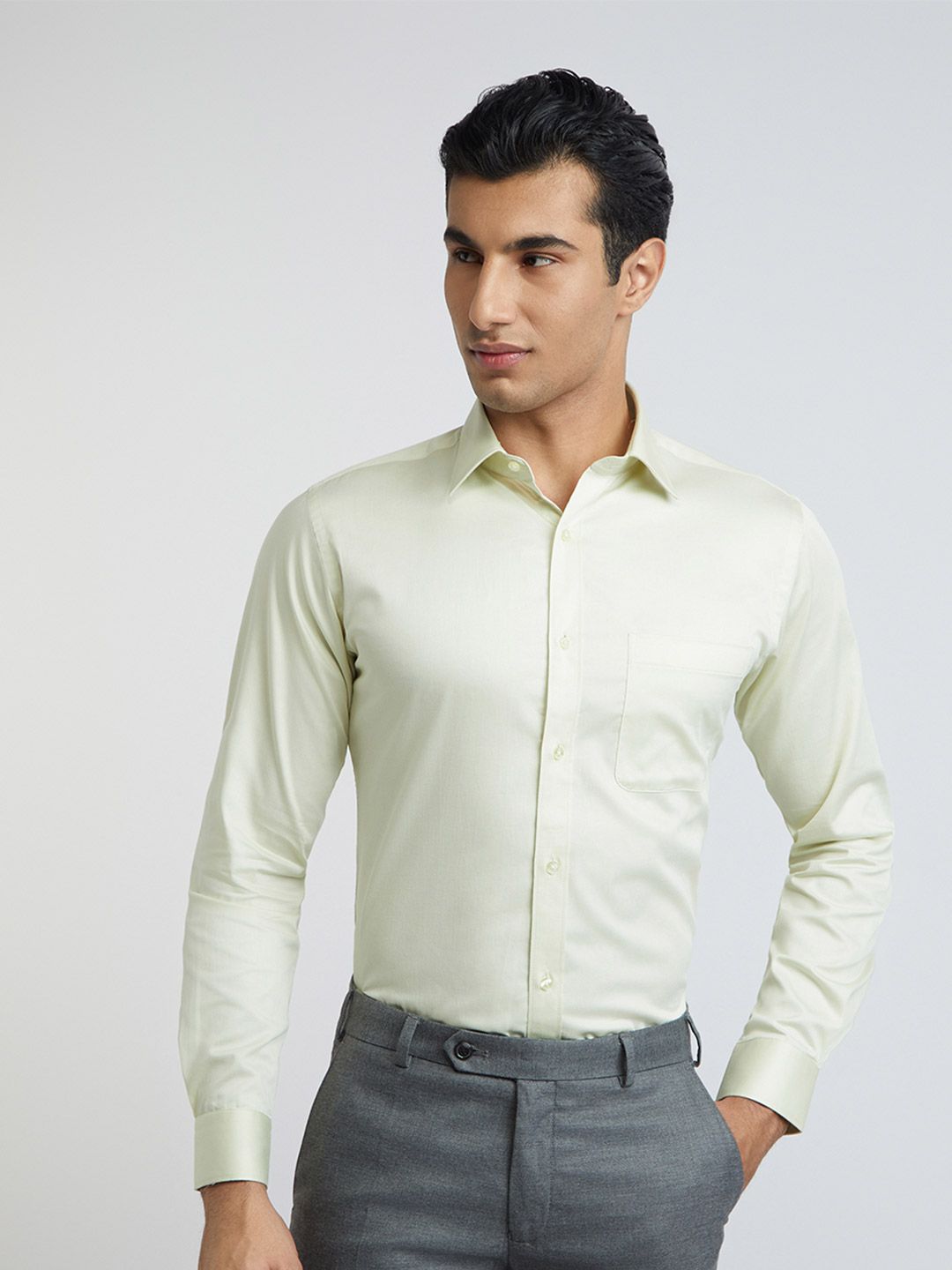 Raymond Men Organic Cotton Slim Fit Opaque Formal Shirt