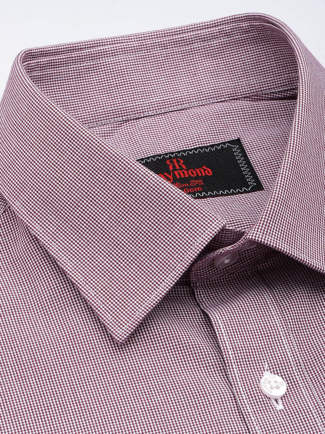 Raymond Slim Fit Checked Pure Cotton Formal Shirt