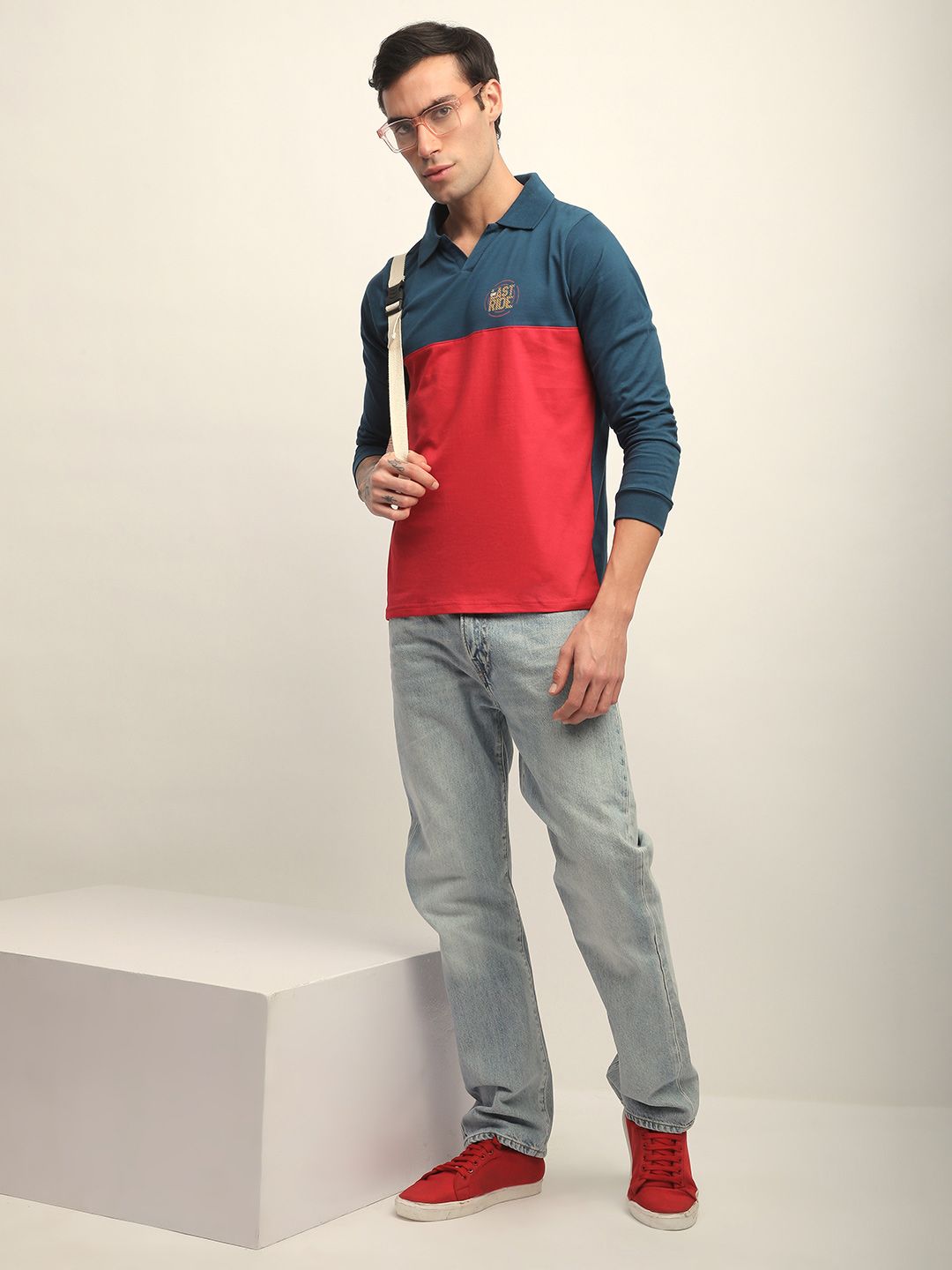 Difference Of Opinion Men Long Sleeve Regular Fit Polo Tshirt