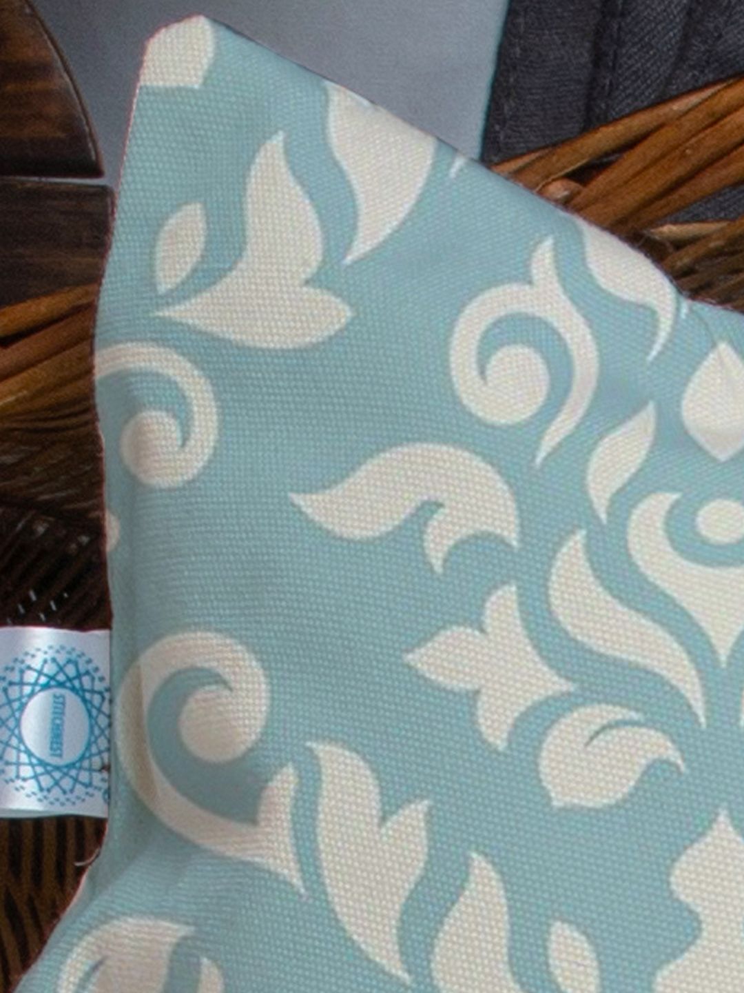 STITCHNEST Set of 2 Teal Blue Ethnic Motifs Rectangle Cushion Covers