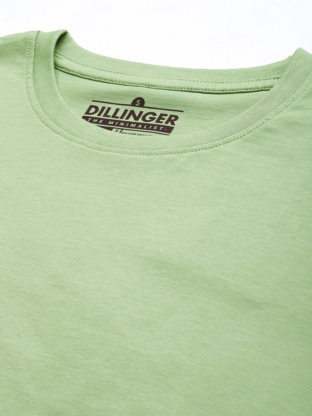 DILLINGER Women Green & Pink Back Typography Print Cotton Oversized Longline T-shirt