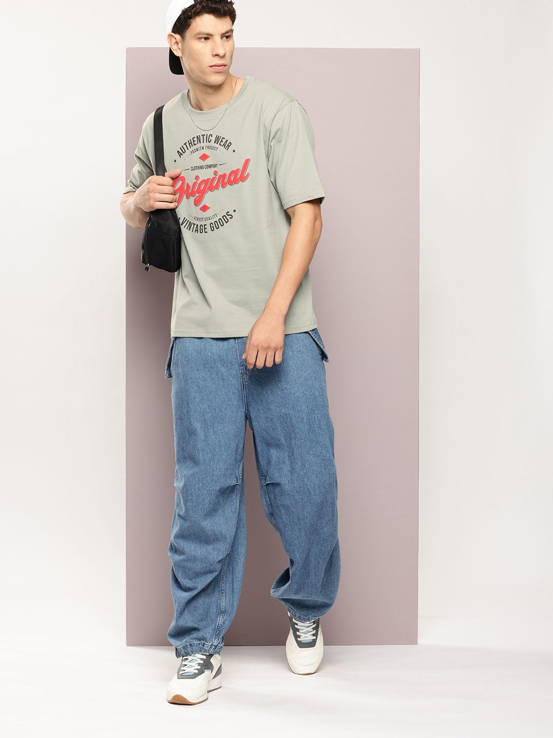 DILLINGER Men Graphic Printed Embossed Oversized T-shirt