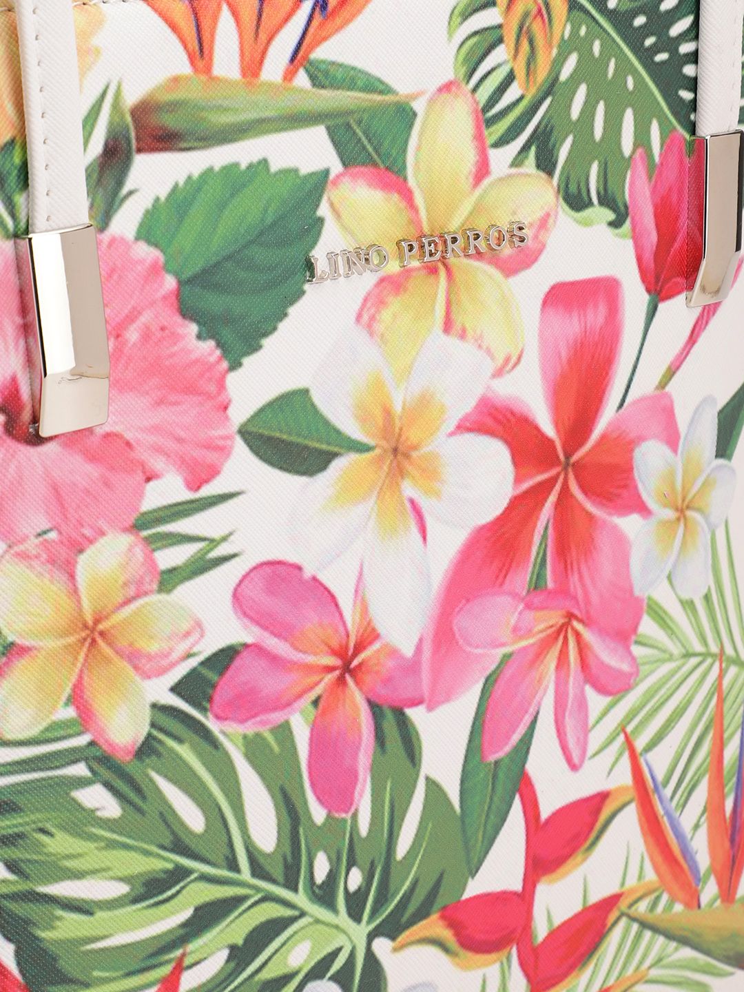 Lino Perros Floral Printed Structured Shoulder Bag