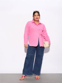 SASSAFRAS Curve Plus Size Pure Cotton Casual Shirt