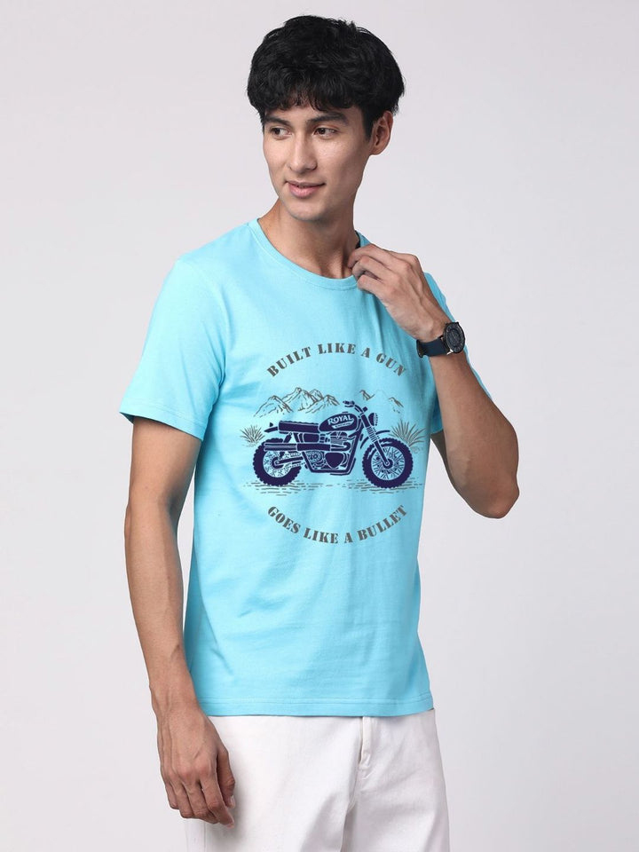 ADRO Men Graphic Printed Round Neck Cotton T-shirt