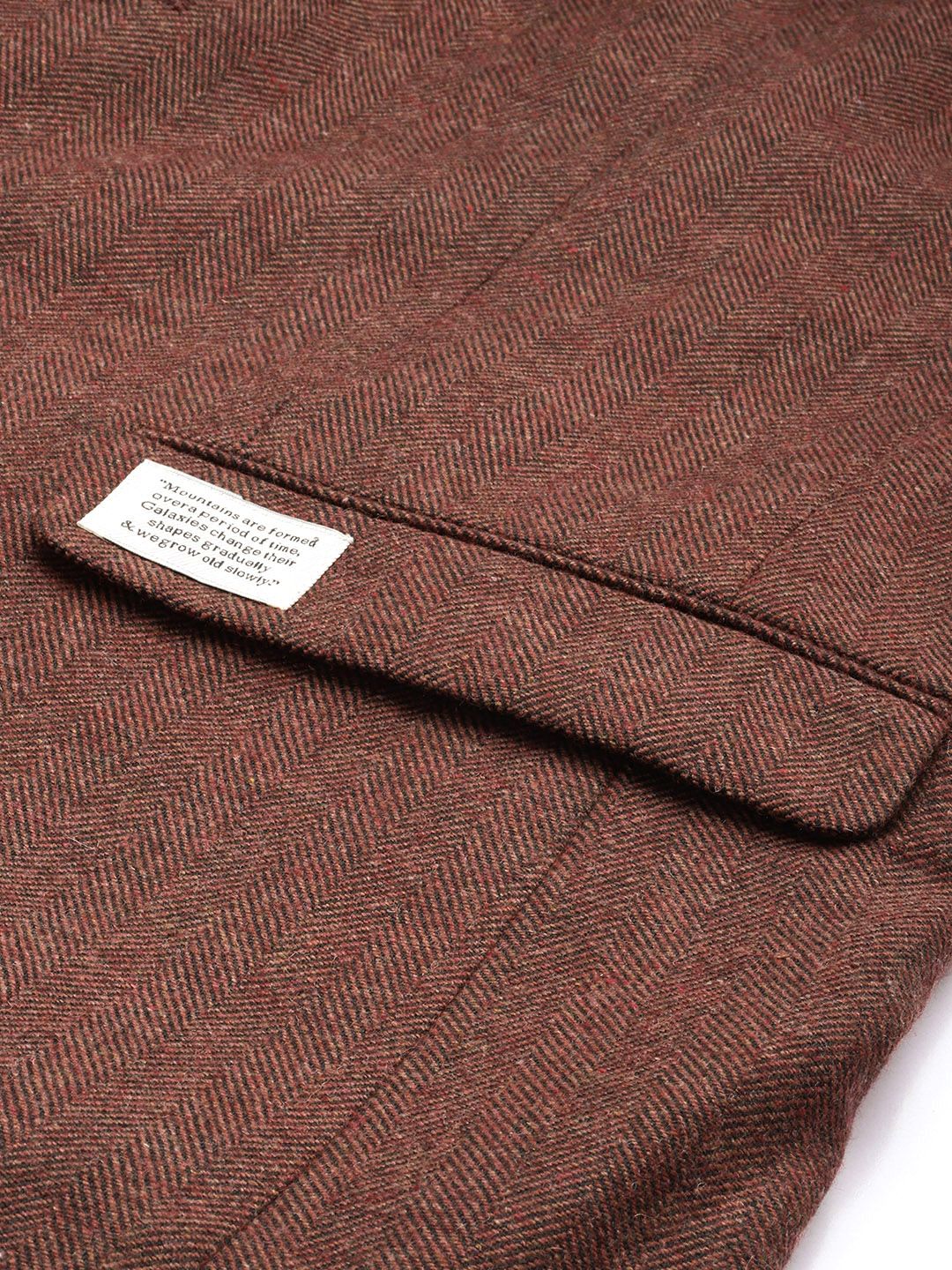 Mr.Bowerbird Self Design Tailored Fit Casual Blazer