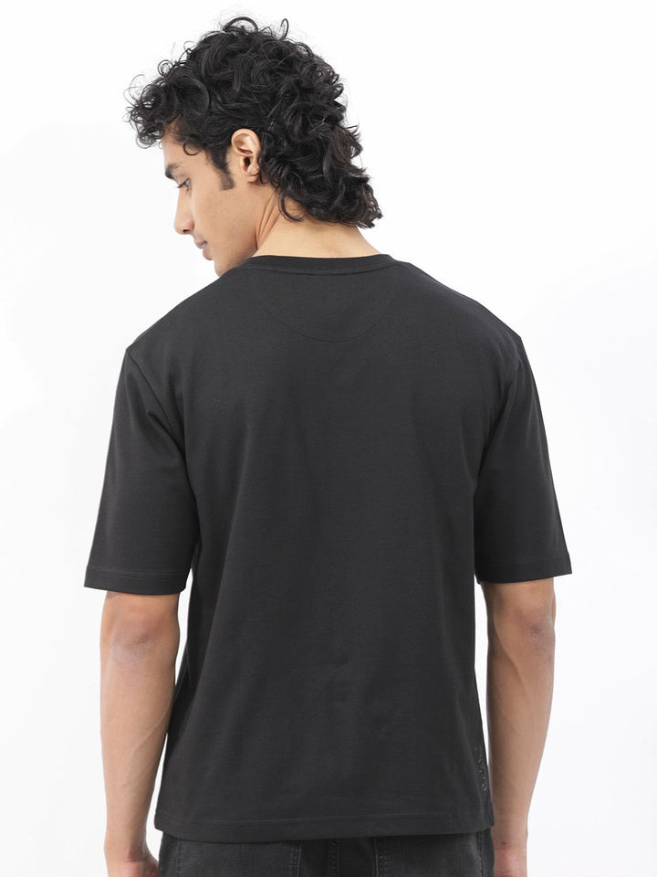 Lelaki Arnab Langka Qlo T-Shirt Kapas Leher Leher Pusingan