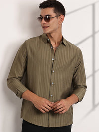 Thomas Scott Men Classic Slim Fit Opaque Casual Shirt