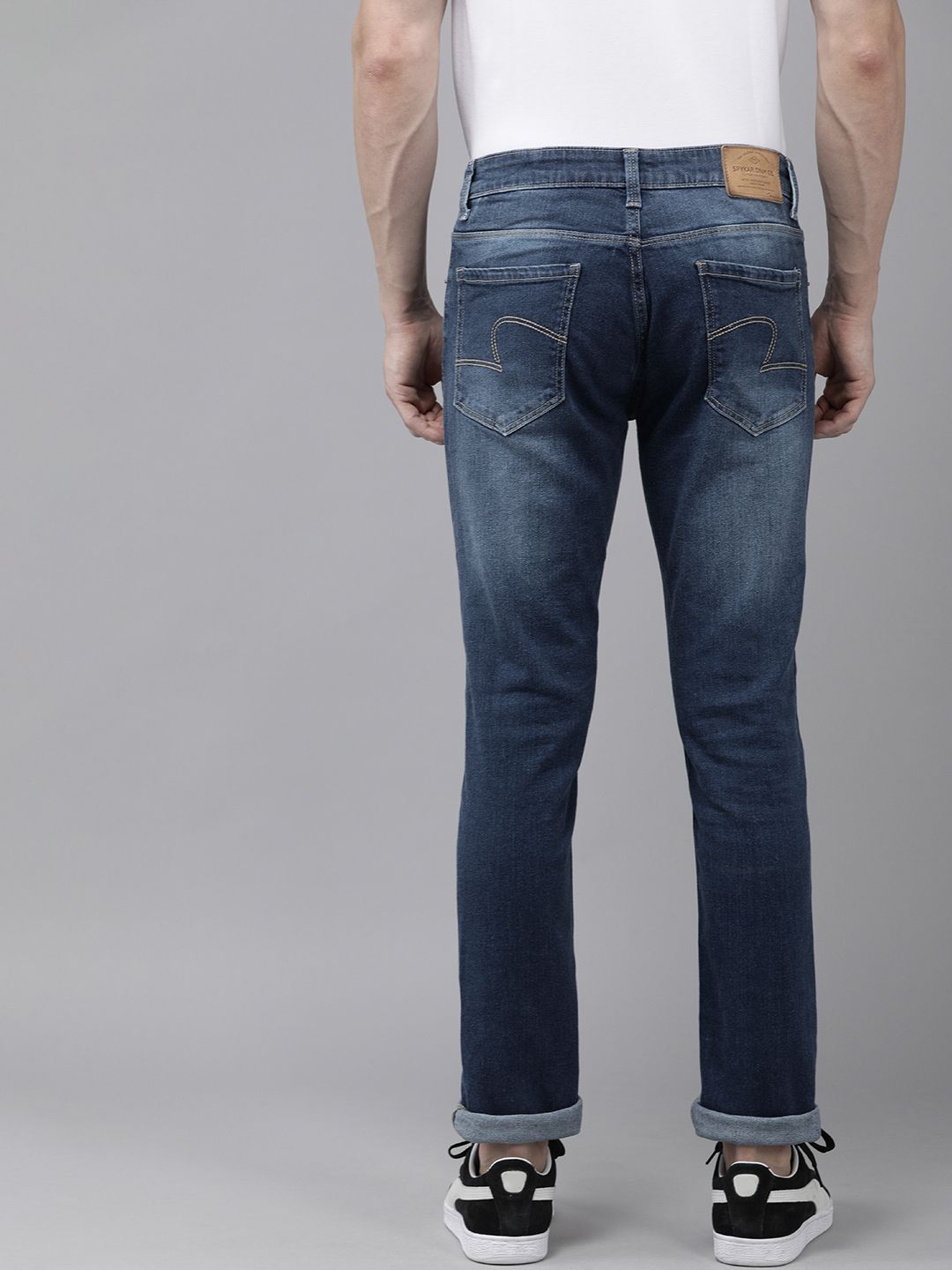 SPYKAR Men Blue Skinny Fit Low-Rise Light Fade Stretchable Jeans