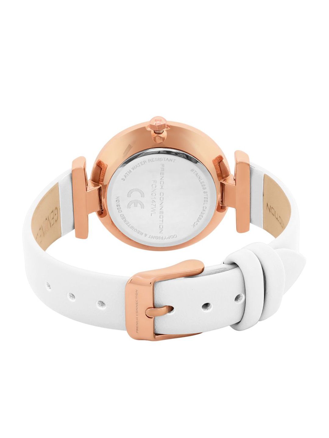 French Connection Women Mother of Pearl Dial &  Reset Time Analogue Watch FCN0147WL