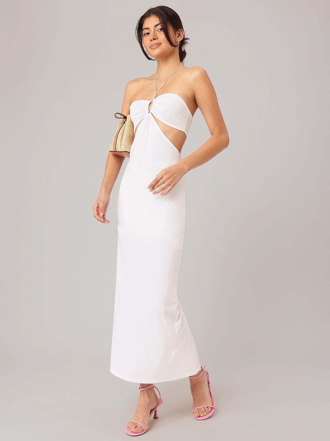 DressBerry Halter Hype Cut-out Babe Maxi Dress