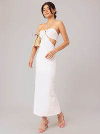 DressBerry Halter Hype Cut-out Babe Maxi Dress