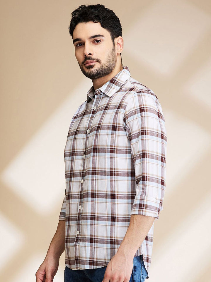 Being Human Men Slim Fit Tartan Checks Opaque Checked Casual Shirt