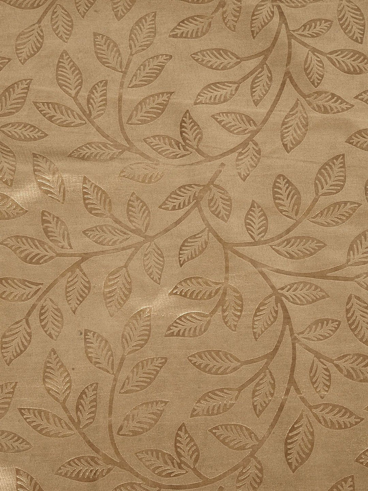 Cortina Bronze-Coloured Set of 2 Embossed Leaf Print Door Curtains