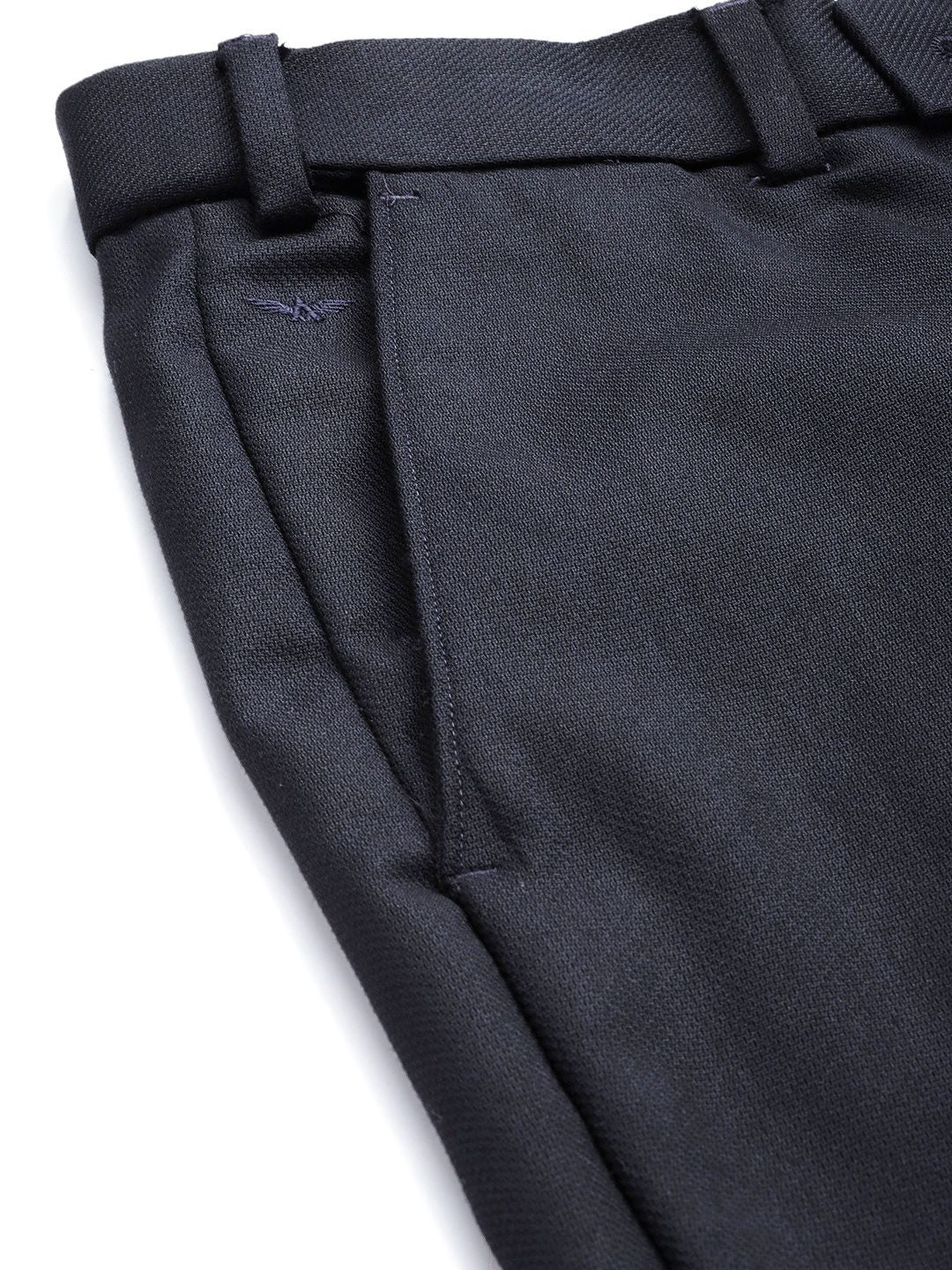Park Avenue Men Textured Slim Fit Formal Trousers