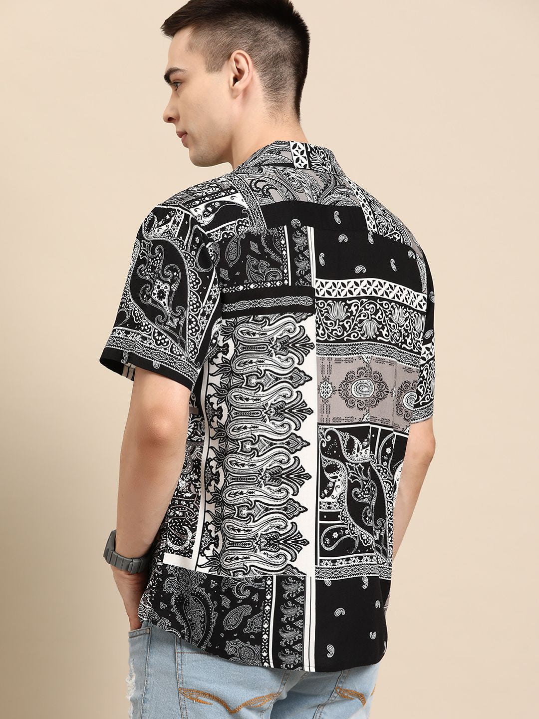 DENNISON  Smart Block Printed Casual Shirt