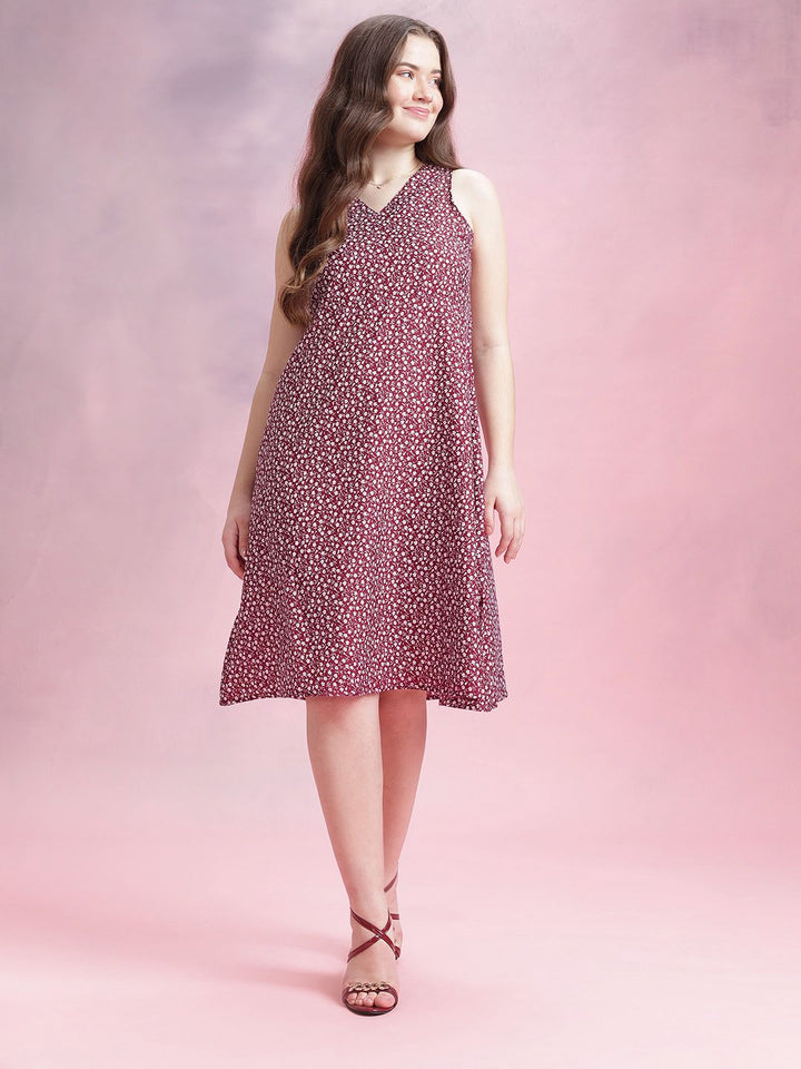DressBerry Micro Ditsy Floral Print Dress