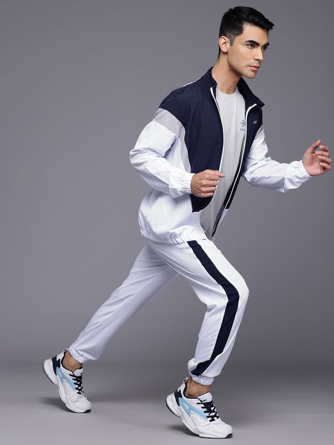 HRX by Hrithik Roshan Colourblocked Rapid-Dry Running Tracksuit