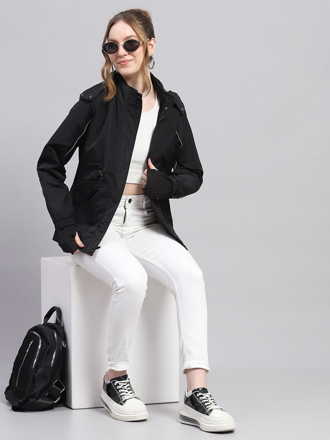 Monte Carlo Water Repellent Toggle Waist Hooded Tailored Jacket