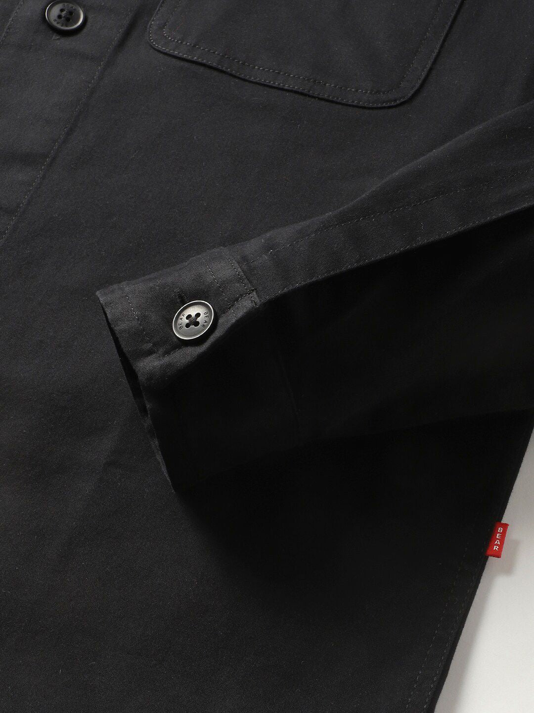 THE BEAR HOUSE Men Solid Regular FIt Cotton Shacket