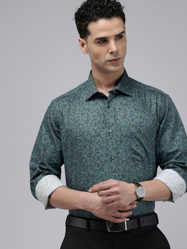 Park Avenue Floral Printed Cotton Formal Shirt