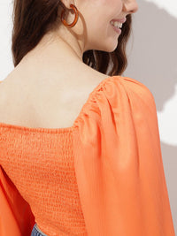 DressBerry Sun-Kissed Satin Twist-Front Crop Top