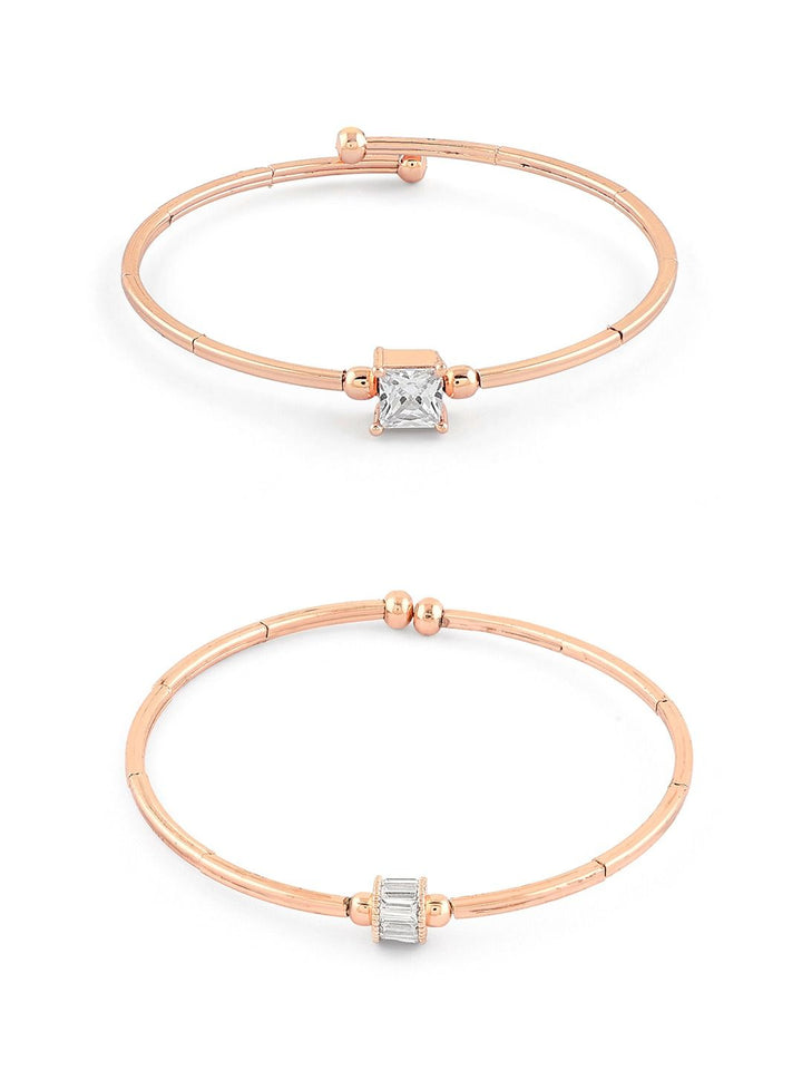 Set Mutiara Zaveri 2 Gelang Kada Bersalut Emas Cubic Zirconia Bersalut Emas