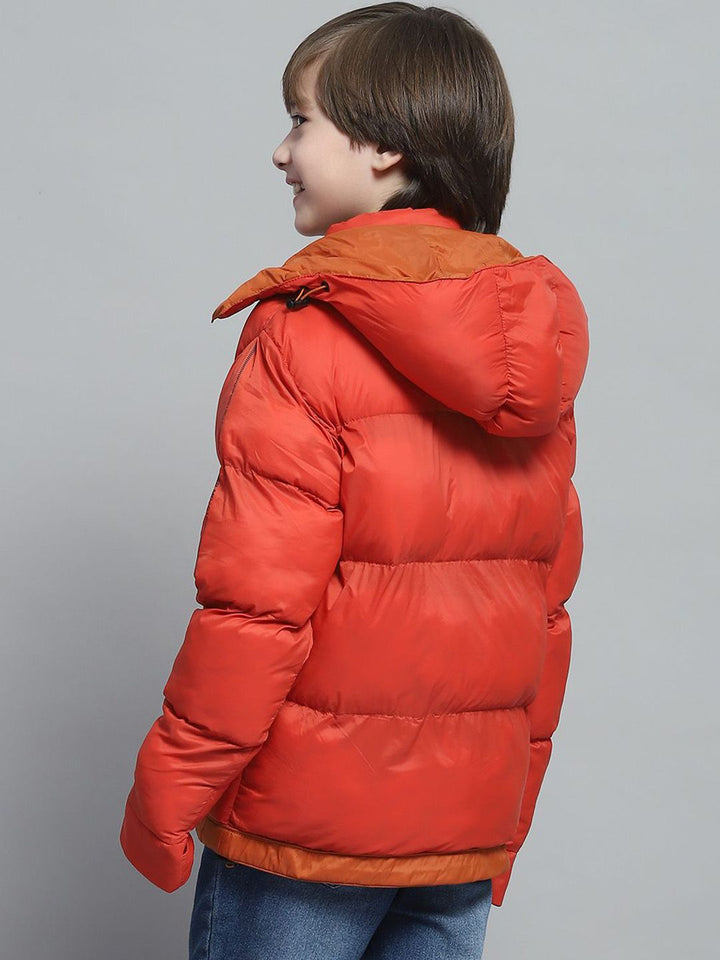 Monte Carlo Boys Hooded Solid Casual Lightweight Puffer Jacket