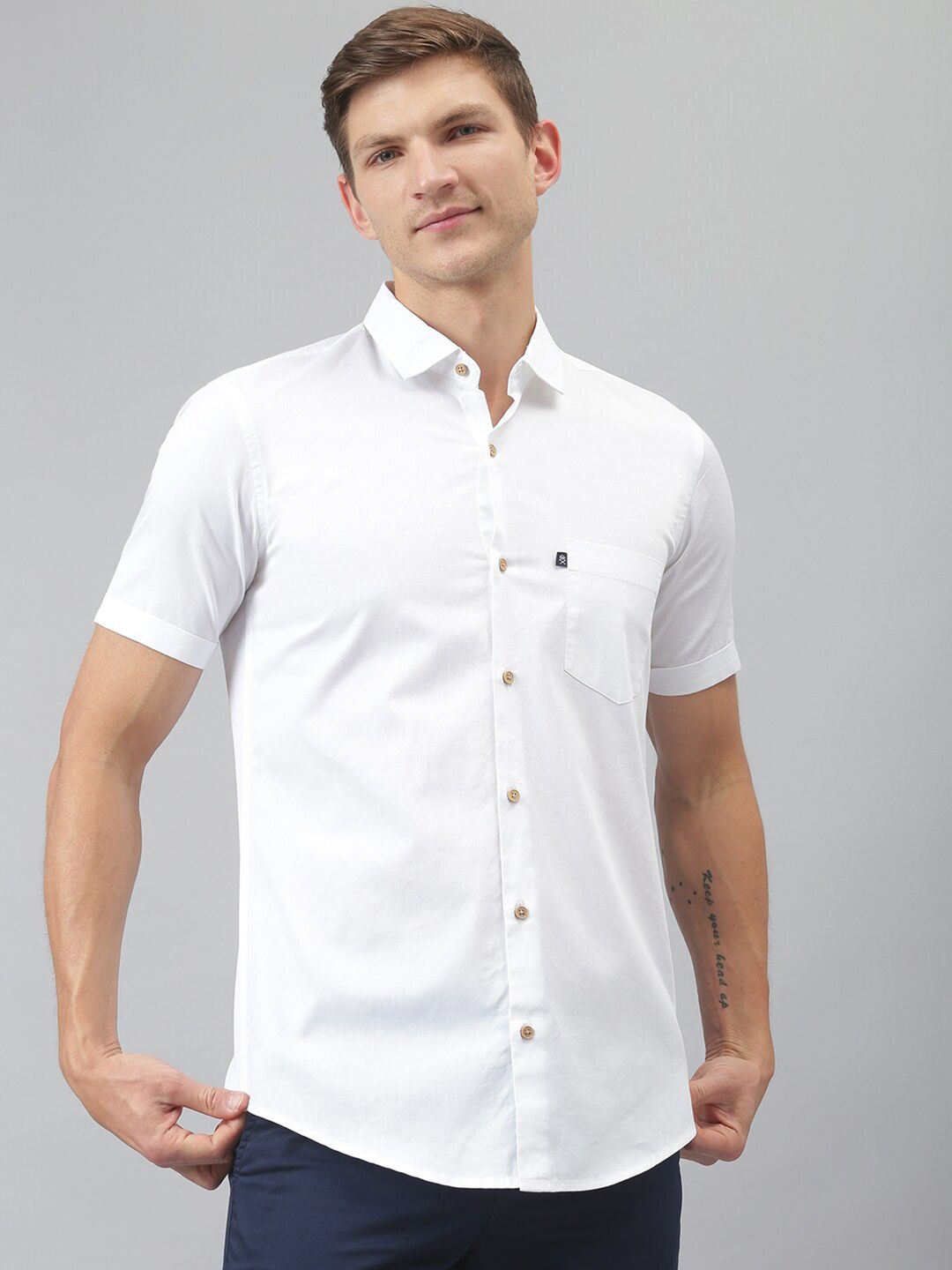 Thomas Scott Spread Collar Slim Fit Pure Cotton Shirt
