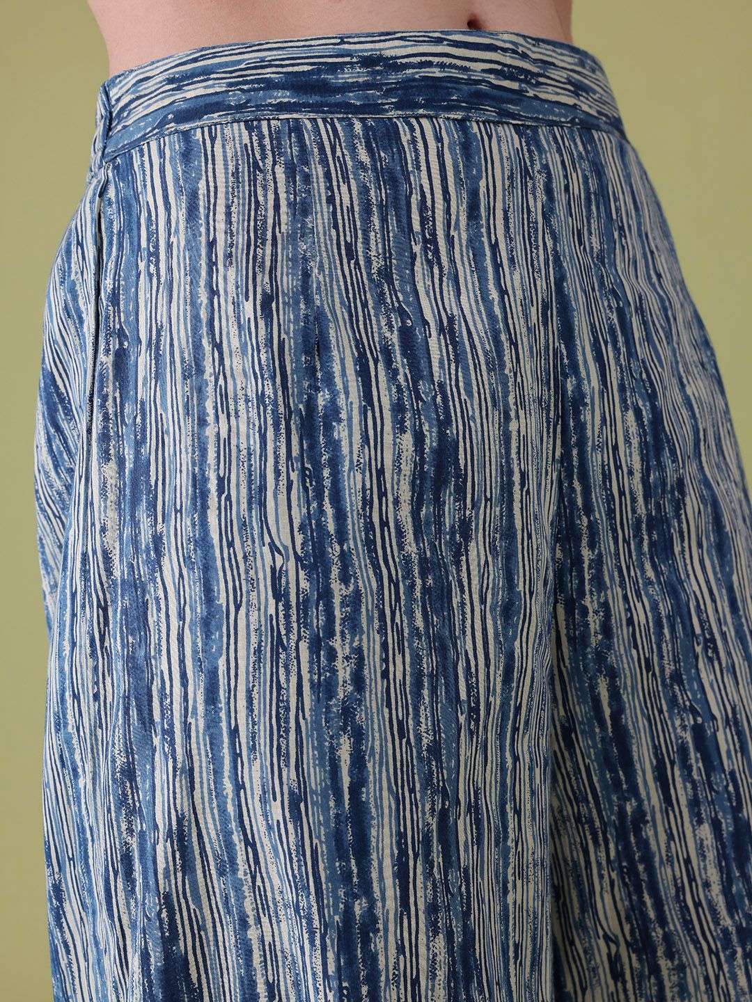Anouk Floral Printed High Slit Pure Cotton Kurta with Trousers & Dupatta
