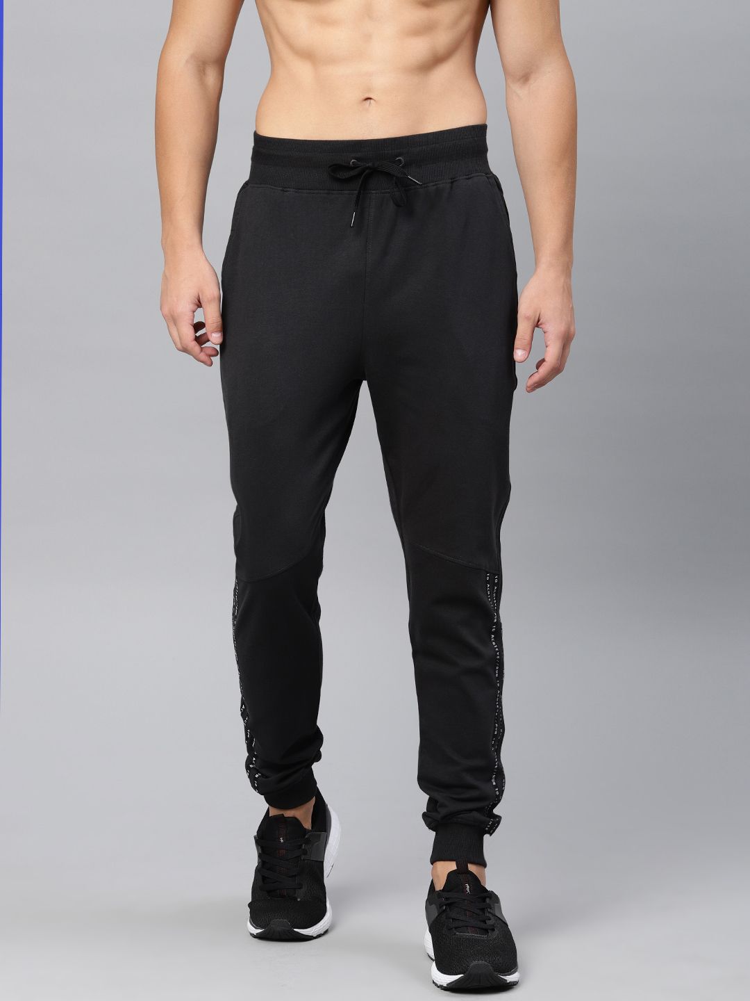HRX by Hrithik Roshan Men Black Slim Fit Athleisure Solid Joggers