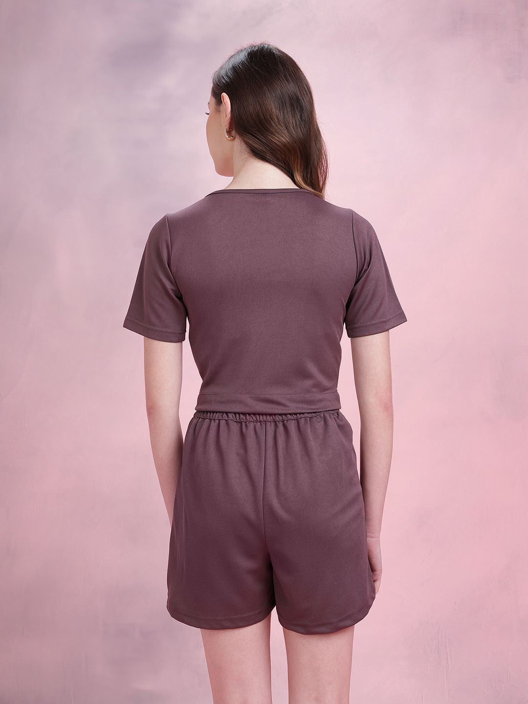 DressBerry Cut-out Detail Top with Shorts Co-Ord Set