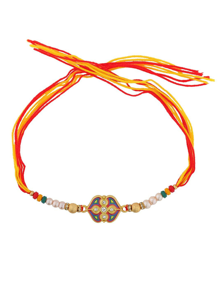 Voylla Enamel Elegance Designer Beaded Benang Rakhi