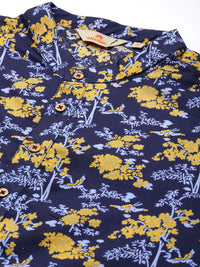 Anouk Floral Printed Regular Pure Cotton Kurta With Trousers