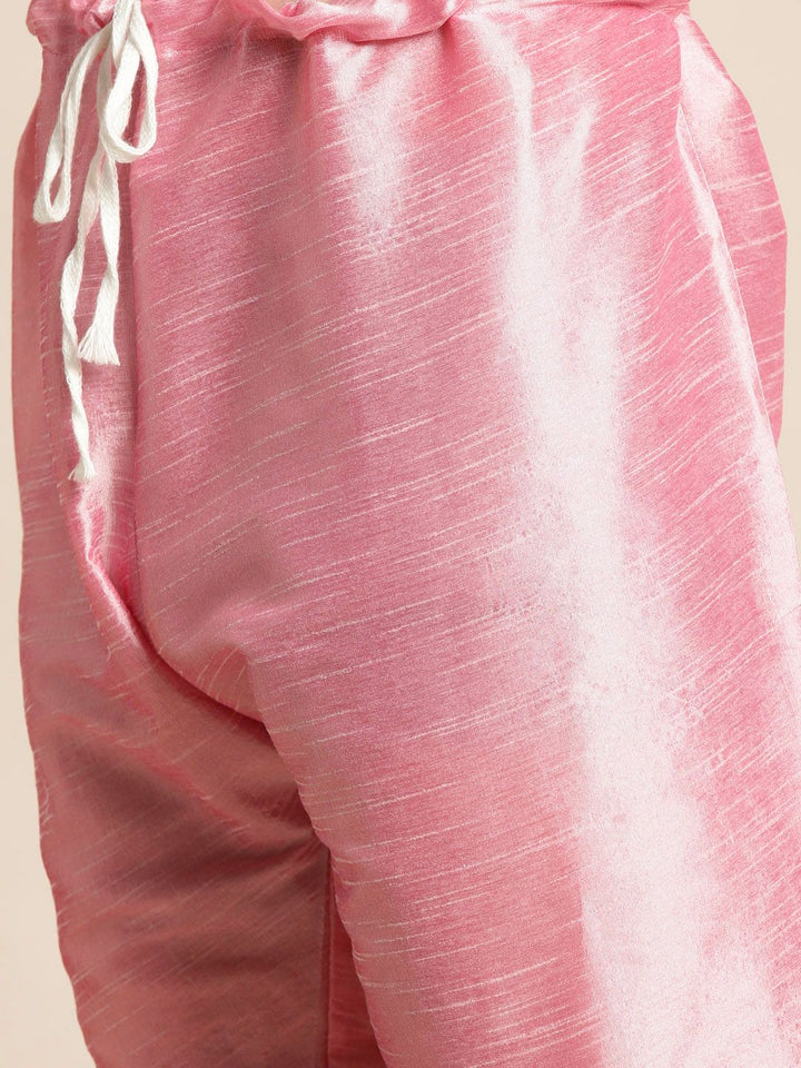 SOJANYA Men Pink Kurta with Churidar