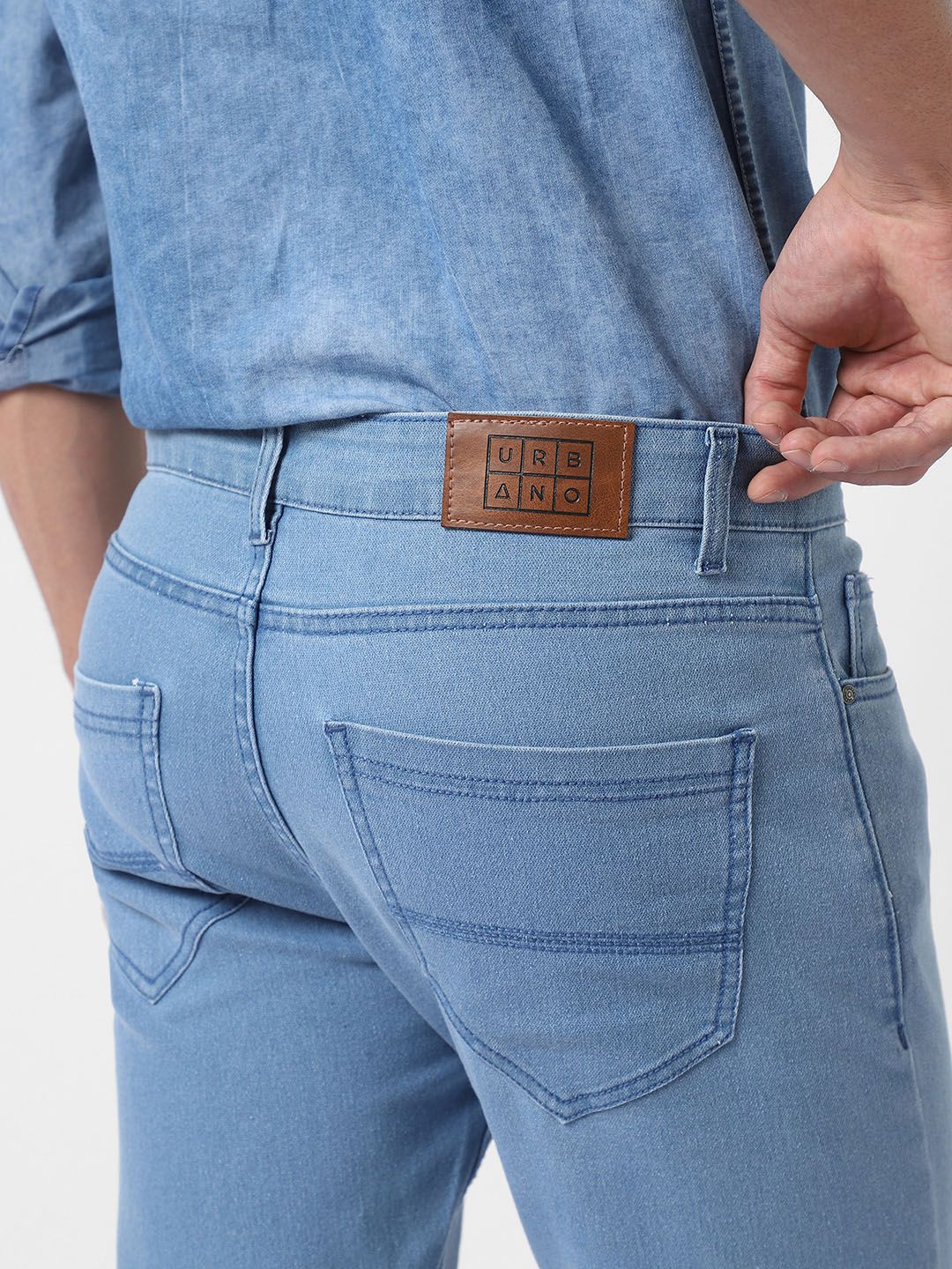 Urbano Fashion Men Blue Slim Fit Mid-Rise Clean Look Stretchable Jeans