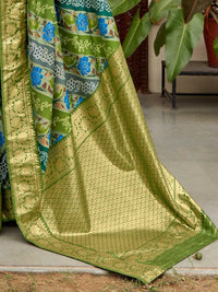 Saree mall Ethnic Motifs Printed Banarasi Sarees with Tassels