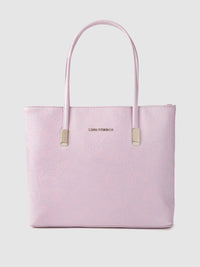 Lino Perros Women Lavender Floral Textured Structured Laptop Bag